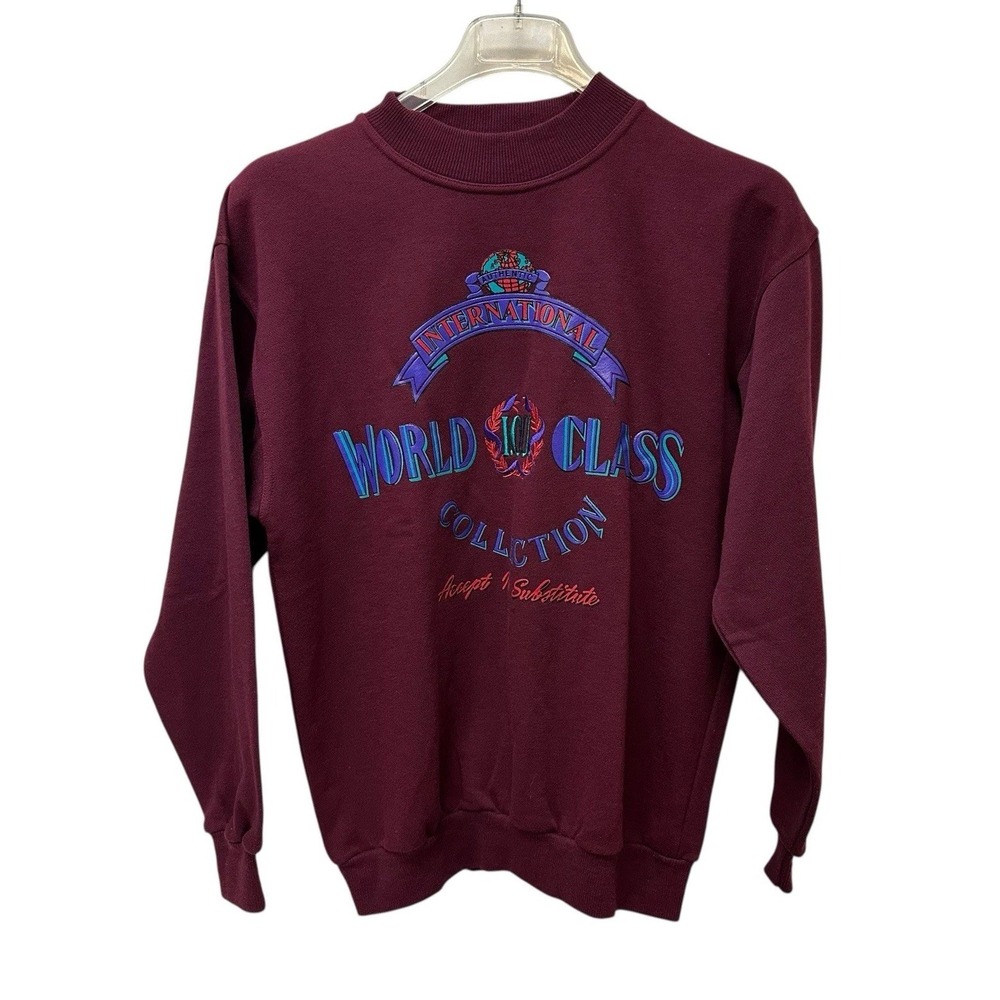 Vintage IOU Authentic 90s Sweatshirt Crewneck Graphic Print Size S Hong Kong